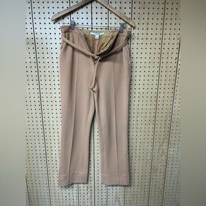 Diane Von Furstenberg Front Pleat Tan Pants